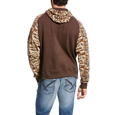 Ariat Patriot Kahve Camo Kapşonlu Sweatshirt Erkek (12328-547)